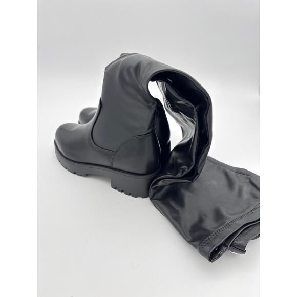 Azalea Wang Eureva Thigh High Boots Size 7 Black NEW - Picture 4 of 8